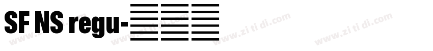 SF NS regu字体转换